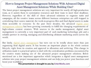 how to integrate project management solutions