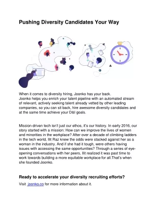 pushing diversity candidates your way