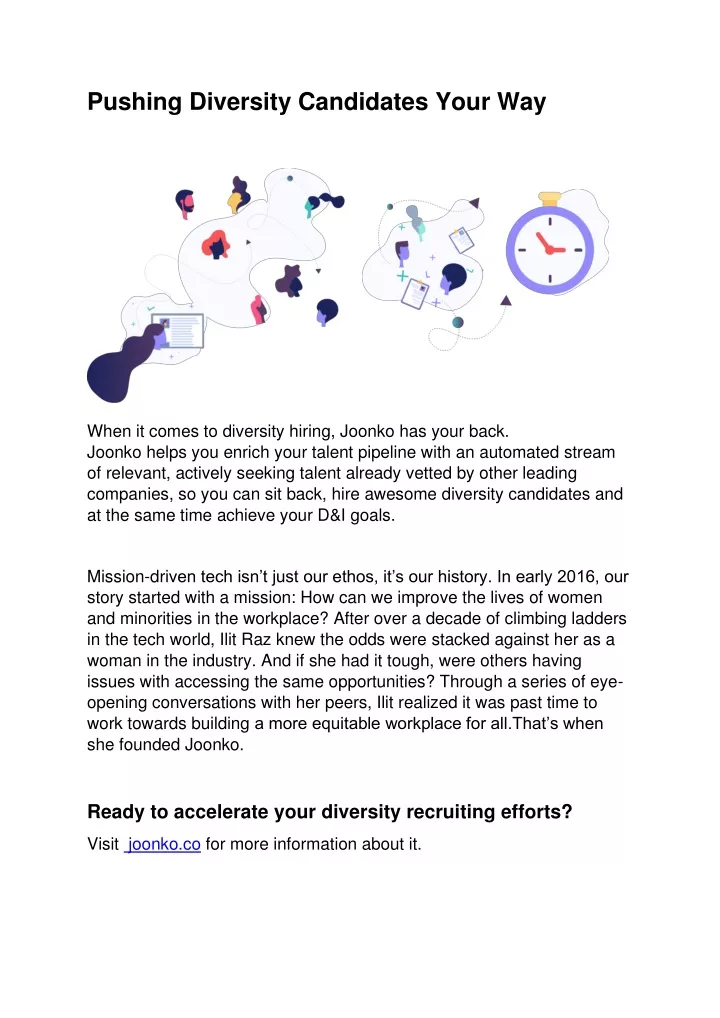 pushing diversity candidates your way