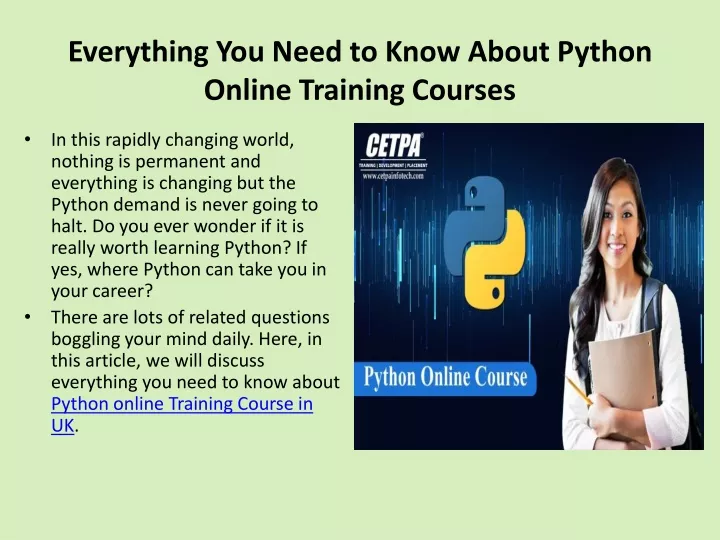 everything you need to know about python online training courses