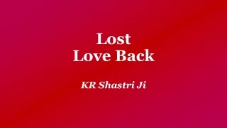 Lost Love Back | Call  91-8005545530