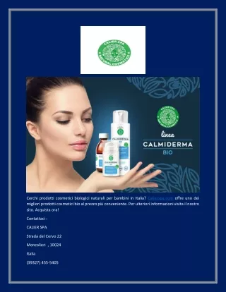 Acquista cosmetici naturali online in Italia - CALIER SPA