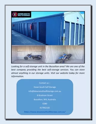 looking for a self storage unit in the busselton