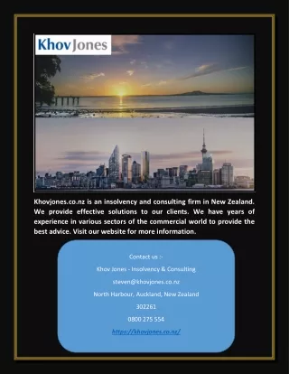 Khov Jones | Insolvency & Consulting