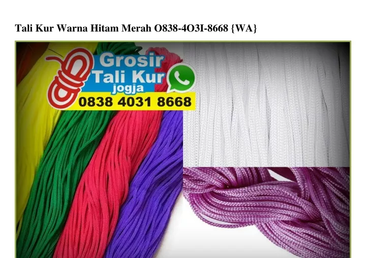 tali kur warna hitam merah o838 4o3i 8668 wa