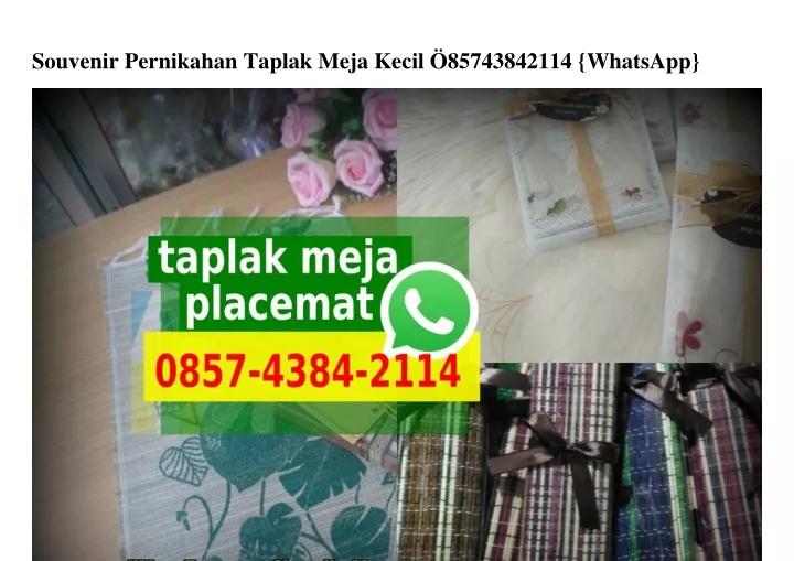 souvenir pernikahan taplak meja kecil 85743842114