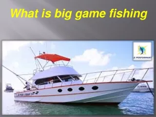 What is big game fishing