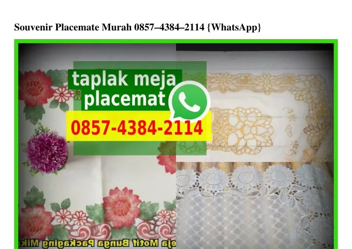 souvenir placemate murah 0857 4384 2114 whatsapp