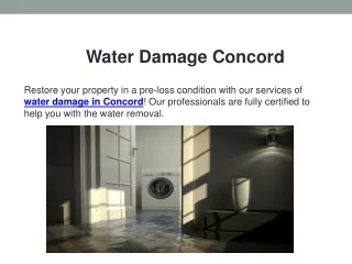 Water Damage Concord