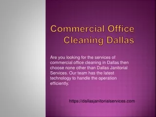 Commercial Office Cleaning Dallas