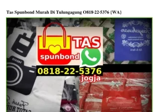Tas Spunbond Murah Di Tulungagung O818225376 [WhatsApp]