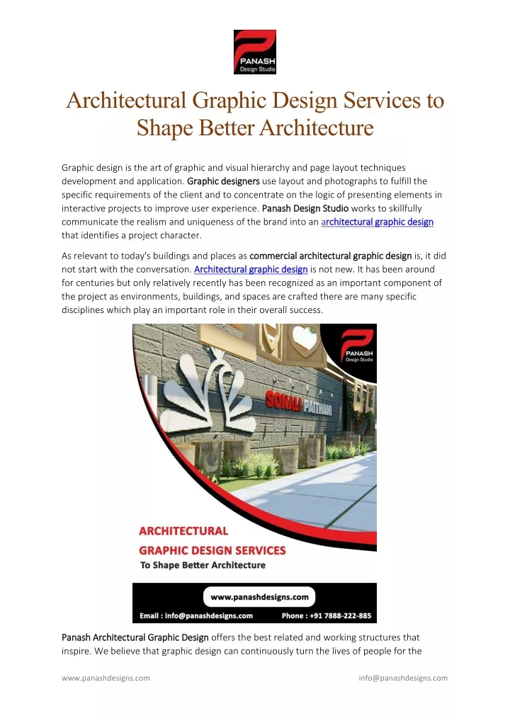 architectural graphic design services to shape
