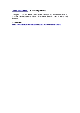 c suite recruitment c suite hiring services