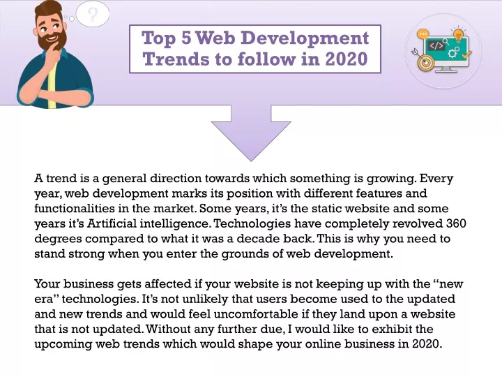 top 5 web development trends to follow in 2020