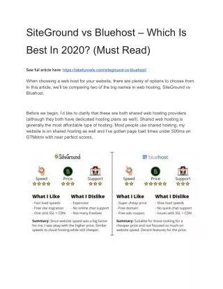 Best web hosting 2020