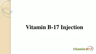 Vitamin B17 Injections