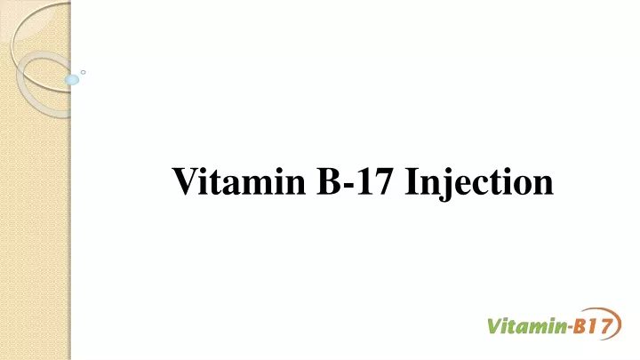 vitamin b 17 injection