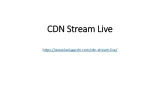 Use Live Streaming with a CDN Boost