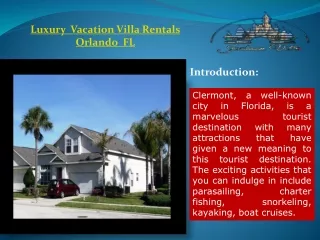 Luxury Vacation Villa Rentals Orlando FL