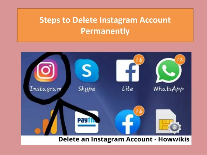 steps to delete instagram account permanently