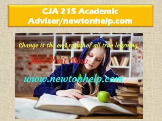 CJA 215 Academic Adviser/newtonhelp.com