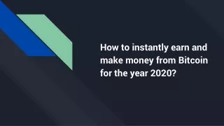 How to make money from Bitcoin