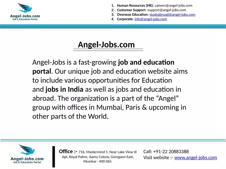 1 human resources hr careers@angel jobs