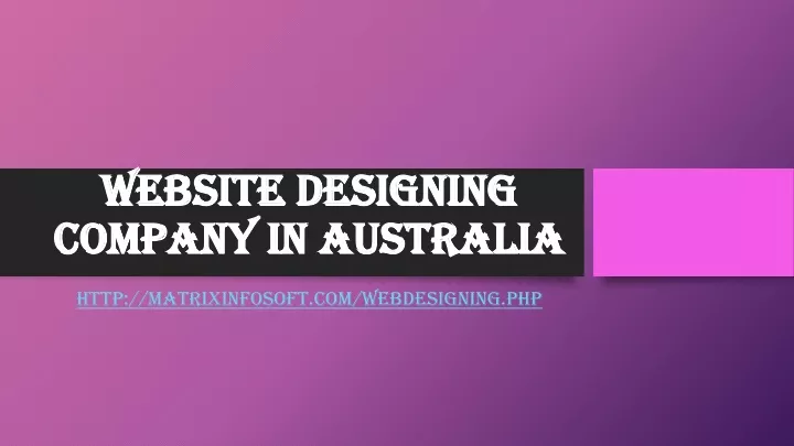 website designing company in australia
