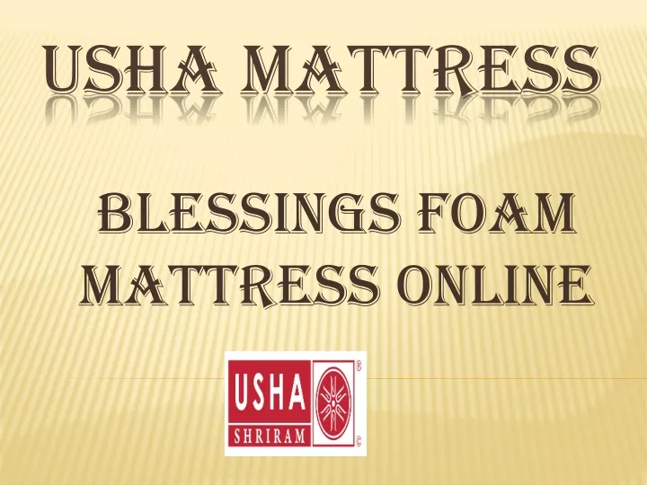 blessings foam mattress online