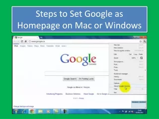 steps to set google as homepage on mac or windows