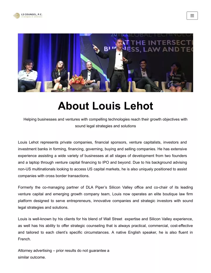 about louis lehot
