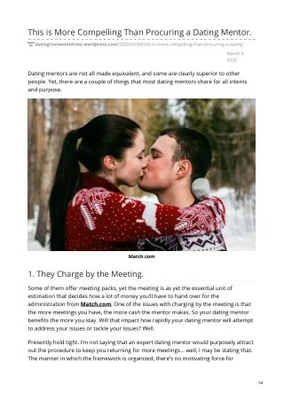 this is more compelling than procuring a dating