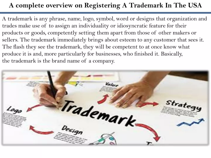 a complete overview on registering a trademark