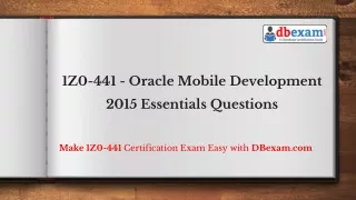 1z0 441 oracle mobile development