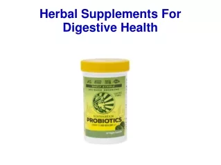 Herbal Supplements For Digestive Health