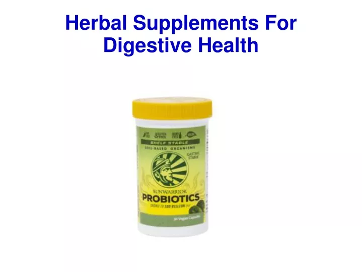 herbal supplements for digestive health