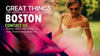 Great Things Can Happen with Boston Wedding Limo