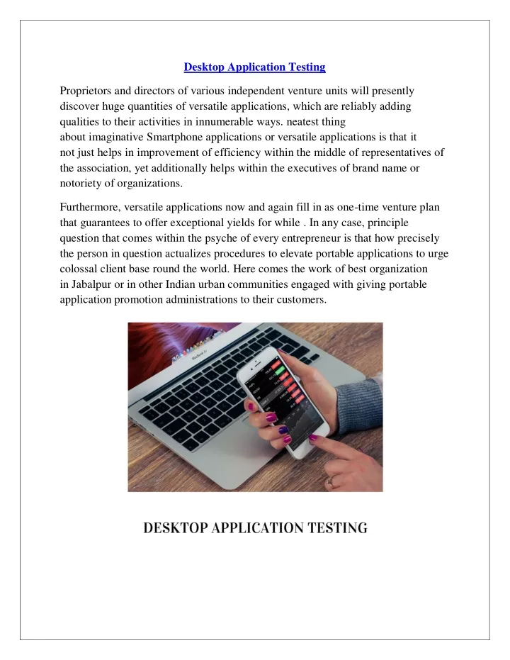 desktop application testing