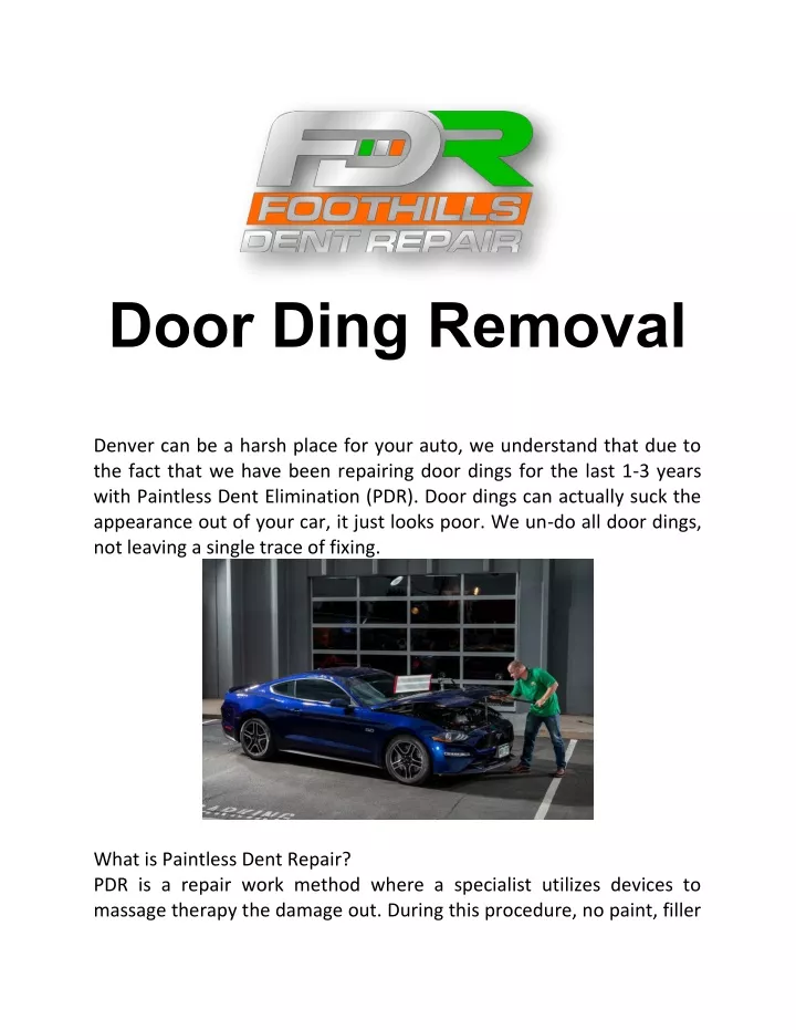 door ding removal denver can be a harsh place