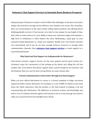 outsource chat support services to instantly