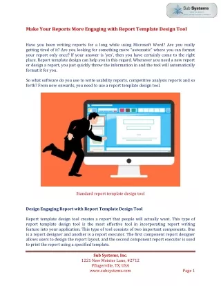 make your reports more engaging with report