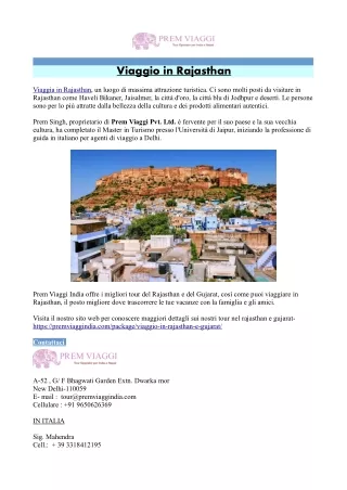 viaggio in rajasthan