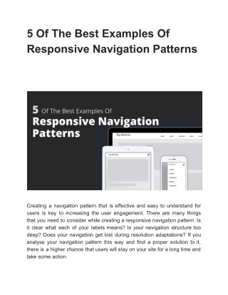 5 of the best examples of responsive navigation