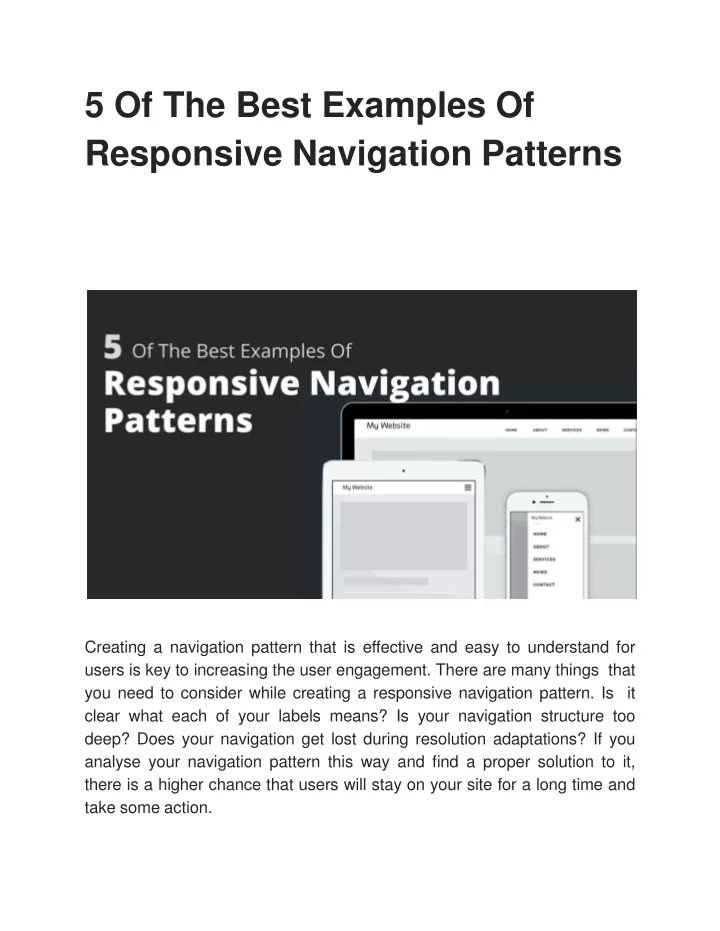 5 of the best examples of responsive navigation patterns