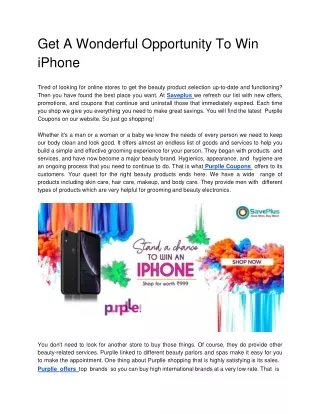 Win iPhone on Orders Over Rs. 999