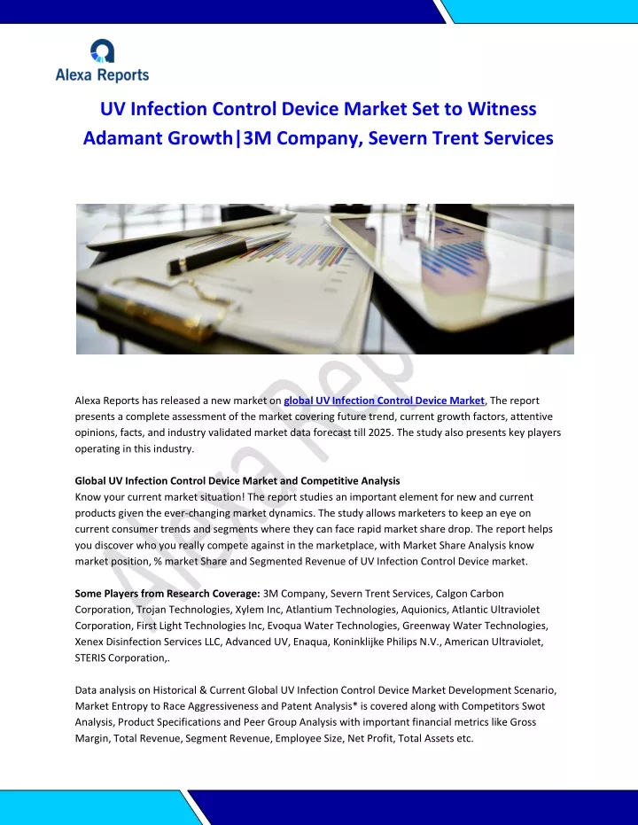 uv infection control device market set to witness