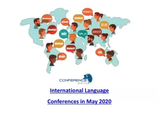 International Language Conferences in May 2020