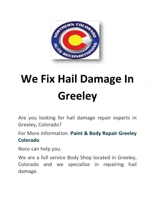 collision repair Greeley Colorado