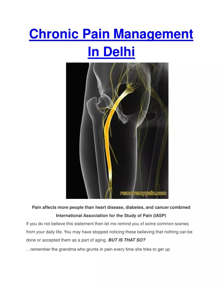 chronic pain management in delhi