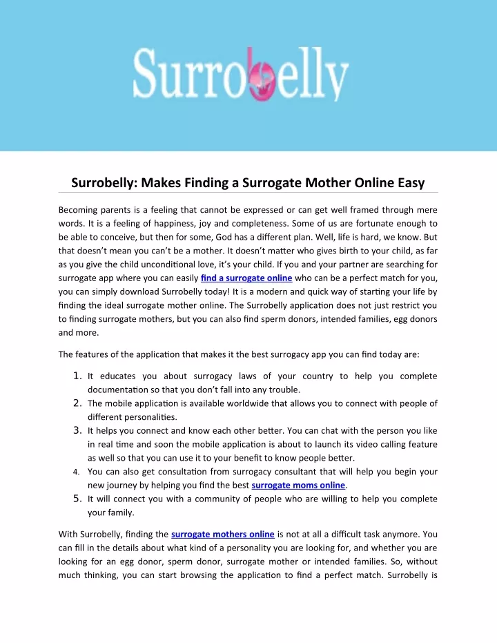 surrobelly makes finding a surrogate mother